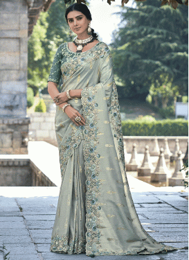Silk Designer Contemporary Style Saree For Festival