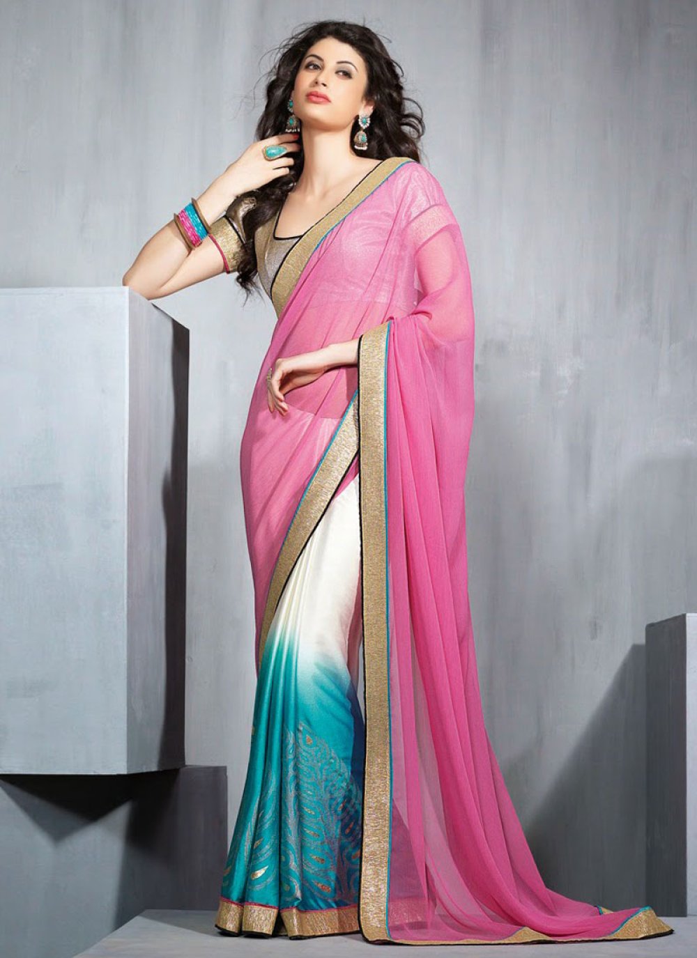 Half and Half Saree - Buy Half n Half Saree Designs Online|Kreeva