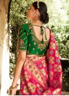 Cream and Rose Pink Banarasi Silk Trendy Classic Saree - 1