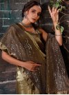 Lace Work Crepe Silk Designer Contemporary Style Saree For Festival - 1