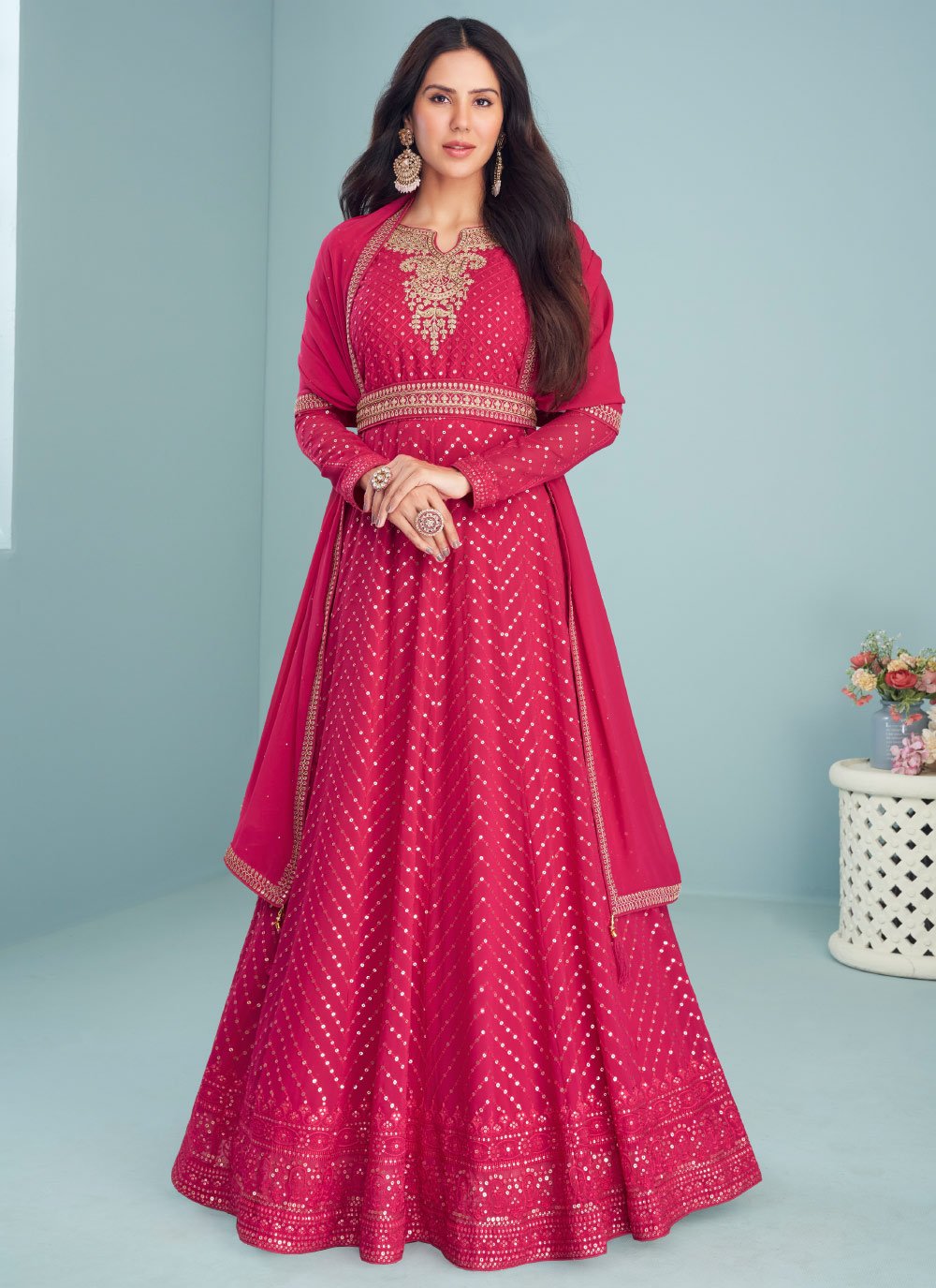 Aashirwad Anamika By Sonam Bajwa Designer Anarkali Readymade Dress  Collection