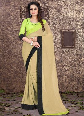 Sparkling Lace And Stone Work Faux Georgette Casual Saree