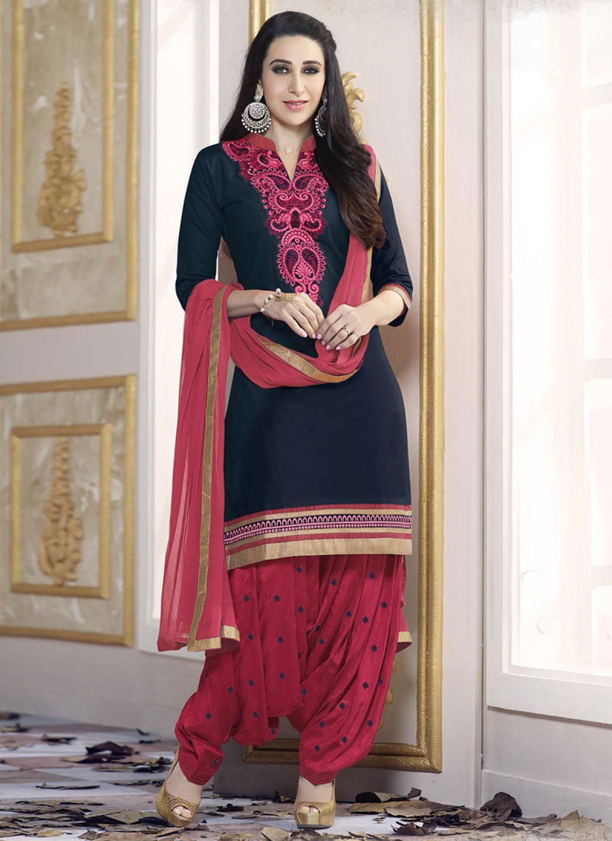 white christmas dresses Karishma Kapoor in Black and Gold Asymmetric NJ Signature Sequin –  namratajoshipura