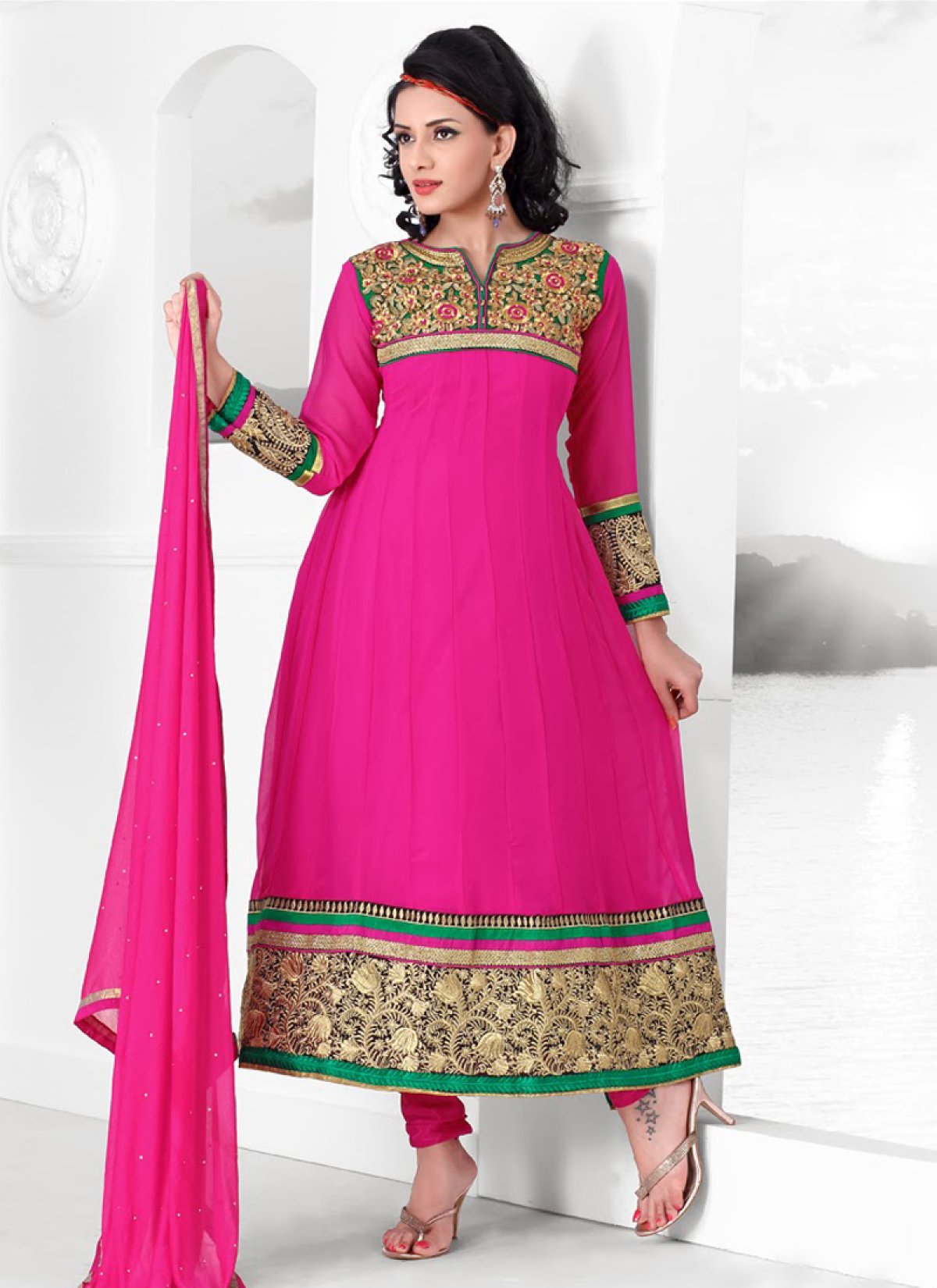 Rose churidar store