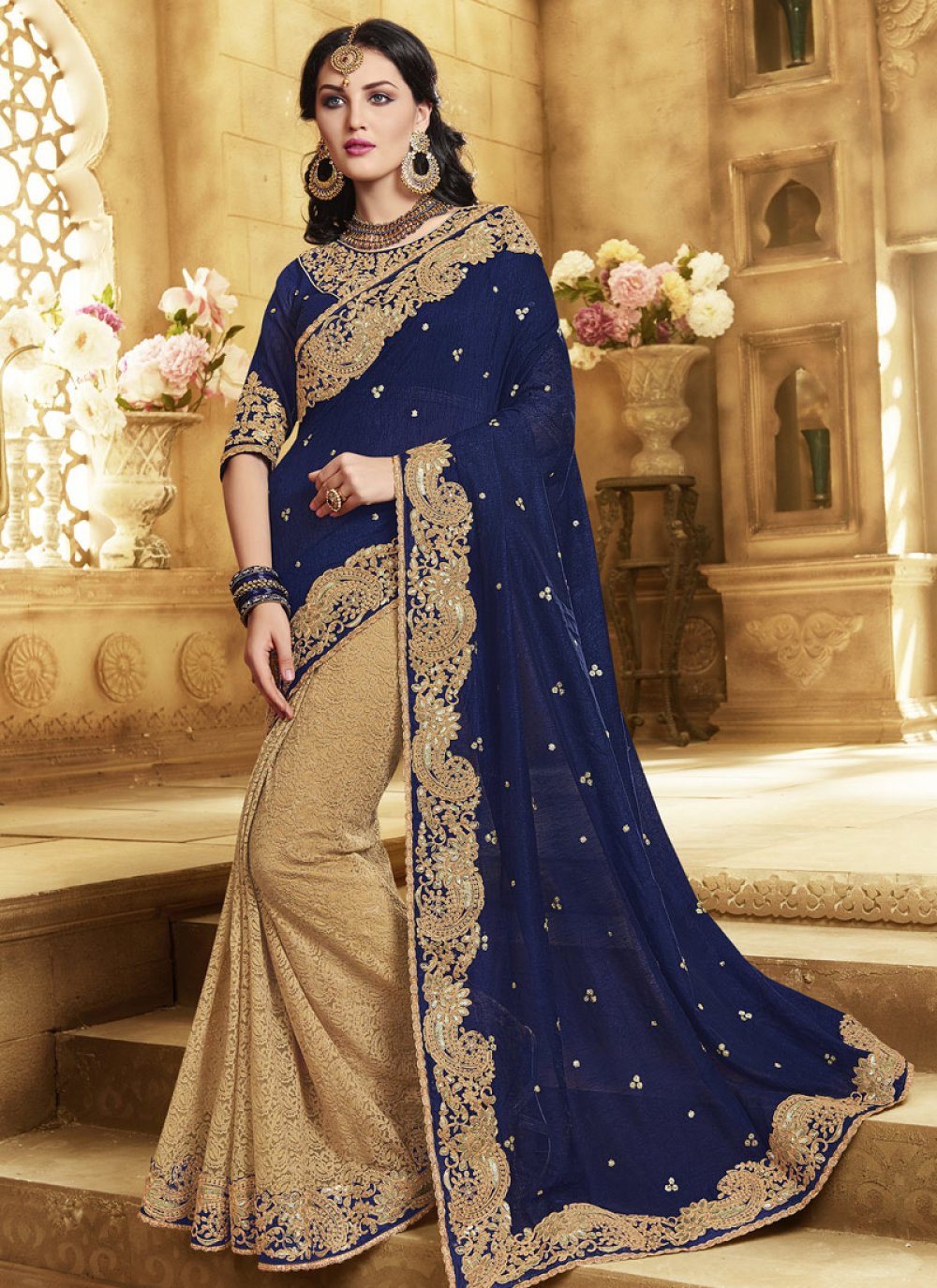 Blue Wedding Sarees: Buy Latest Designs Online | Utsav Fashion