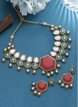 Stone Work Multi Colour Necklace Set