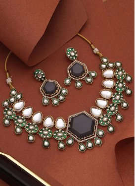 Stone Work Necklace Set For Festival