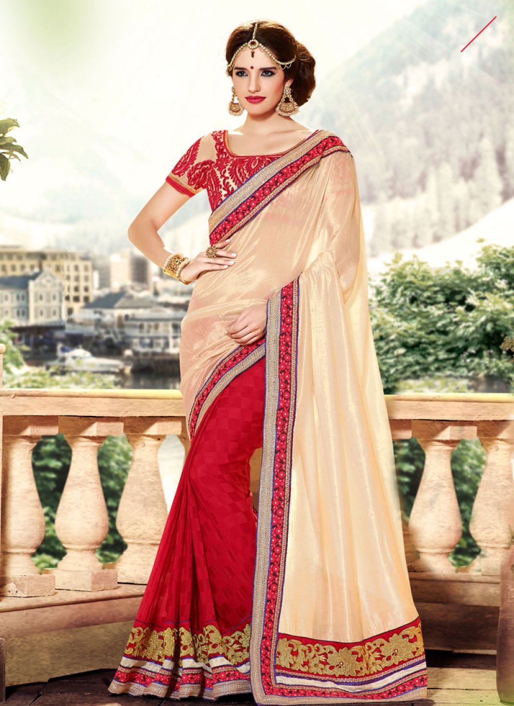 seymore Lavish Cream Fancy Border Party Saree - (Karuna-3523) in Surat at  best price by A.T.K Life Style - Justdial