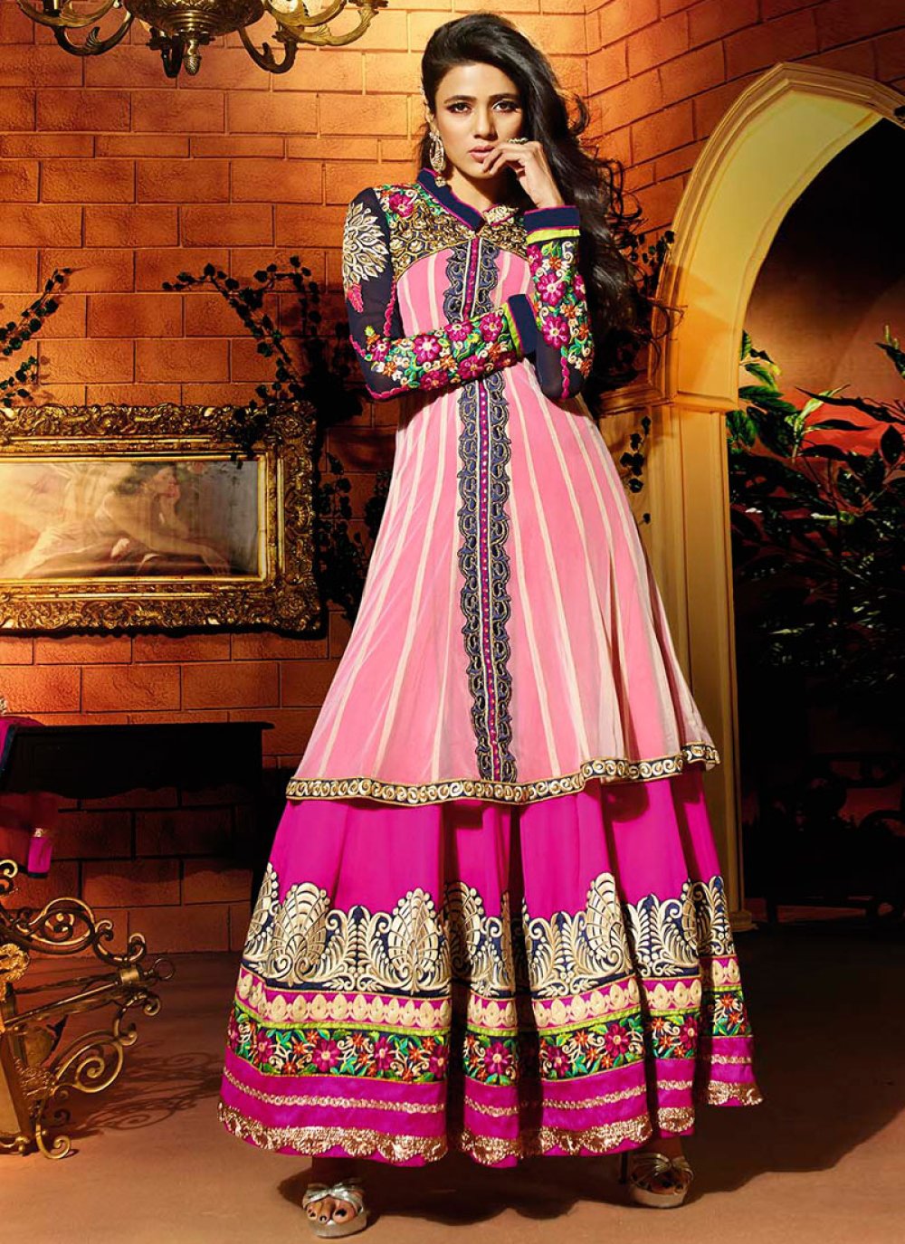 double layer anarkali