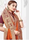 Woven Work Vichitra Silk Contemporary Style Saree For Casual - 1