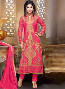 Suave Booti Work Hina Khan Party Wear Suit
