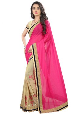 Sumptuous Booti And Sequins Work Half N Half Party Wear Saree