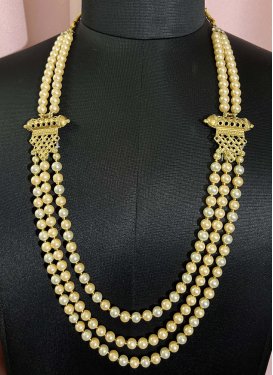 Superb Alloy Beads Work Gold Rodium Polish Necklace