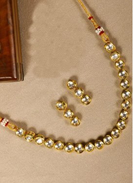 Superb Gold Rodium Polish Necklace Set For Ceremonial