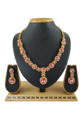 Swanky Gold Rodium Polish Necklace Set For Party