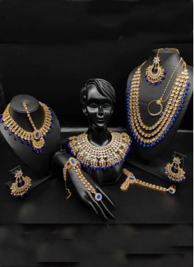 Dignified Moti Work Brass Bridal Jewelry