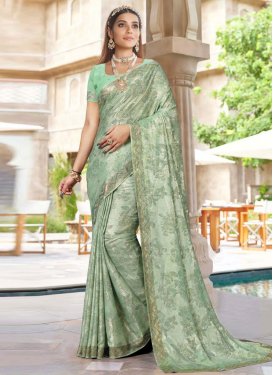 Swarovski Work Trendy Saree For Party