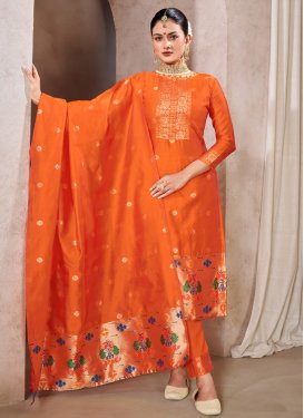 Tafeta Silk Woven Work Pant Style Classic Salwar Suit
