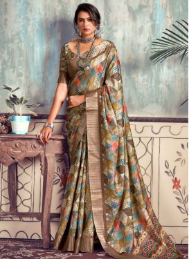 Tussar Silk Designer Contemporary Style Saree