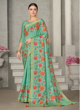 Tussar Silk Designer Contemporary Style Saree For Ceremonial
