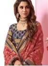 Tussar Silk Rose Pink Traditional Designer Saree - 1