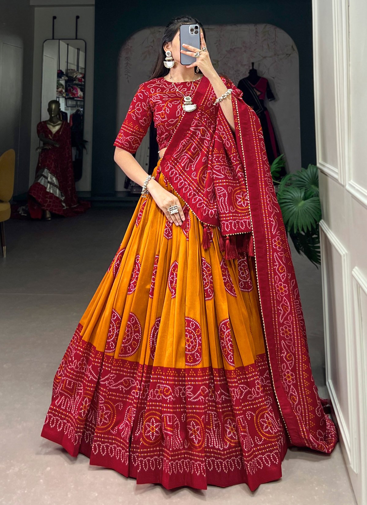 Designer Function Wear Heavy Lehenga Choli Collection Maroon Tussar Silk Lehenga Choli main image 1