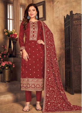 Uppada Silk Embroidered Work Pant Style Pakistani Salwar Suit