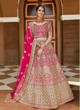 Velvet Designer Classic Lehenga Choli For Bridal