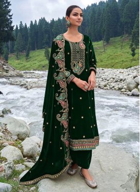 Velvet Long Length Pakistani Salwar Suit