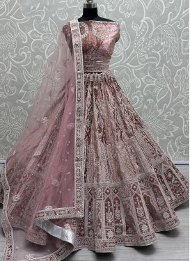 Velvet Trendy Designer Lehenga Choli For Bridal