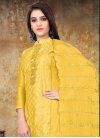 Chanderi Silk Pant Style Straight Salwar Kameez For Ceremonial - 1