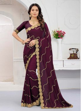 Vichitra Silk Contemporary Style Saree