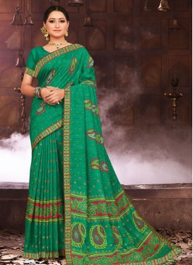 Vichitra Silk Contemporary Style Saree For Casual