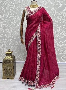 Vichitra Silk Designer Contemporary Saree