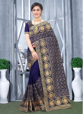 Vichitra Silk Designer Contemporary Saree For Ceremonial