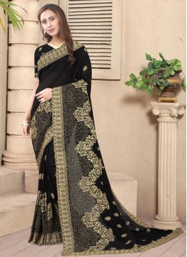 Vichitra Silk Designer Contemporary Style Saree For Festival
