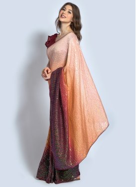 Vichitra Silk Designer Traditional Saree For Ceremonial