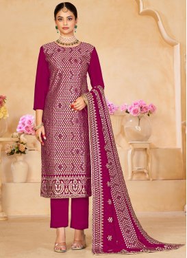 Vichitra Silk Pant Style Classic Salwar Suit