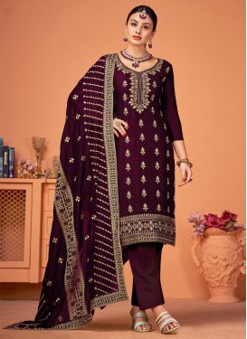 Vichitra Silk Pant Style Designer Salwar Kameez
