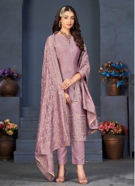 Vichitra Silk  Pant Style Salwar Kameez