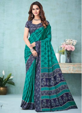 Vichitra Silk Printed Saree