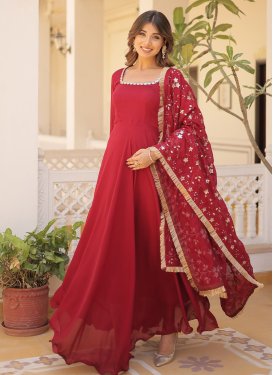Vichitra Silk Readymade Designer Gown