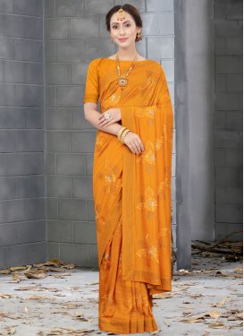 Vichitra Silk Traditional Designer Saree For Ceremonial