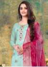 Art Silk Pant Style Salwar Kameez - 1