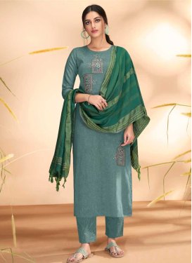 Viscose Embroidered Work Readymade Salwar Suit