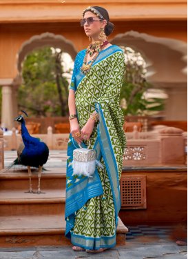 Weaving Print Work Patola Silk Trendy Designer Saree