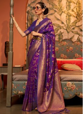 Weaving Silk Woven Work Traditional Designer Saree