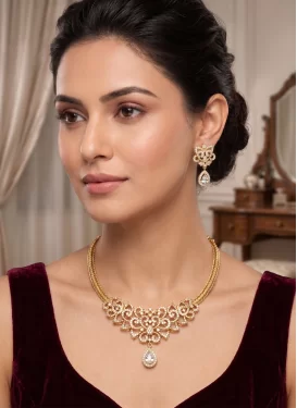 White Gold Rodium Polish Necklace Set