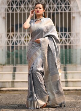 Woven Work Art Silk Designer Traditional Saree For Ceremonial