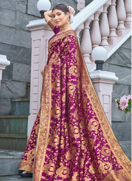 Woven Work Banarasi Silk Contemporary Style Saree